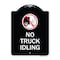Signmission Driveway No Truck Idling W/ Graphic Heavy-Gauge Aluminum Sign, 24" x 18", BW-1824-24125 A-DES-BW-1824-24125 - alternate 1